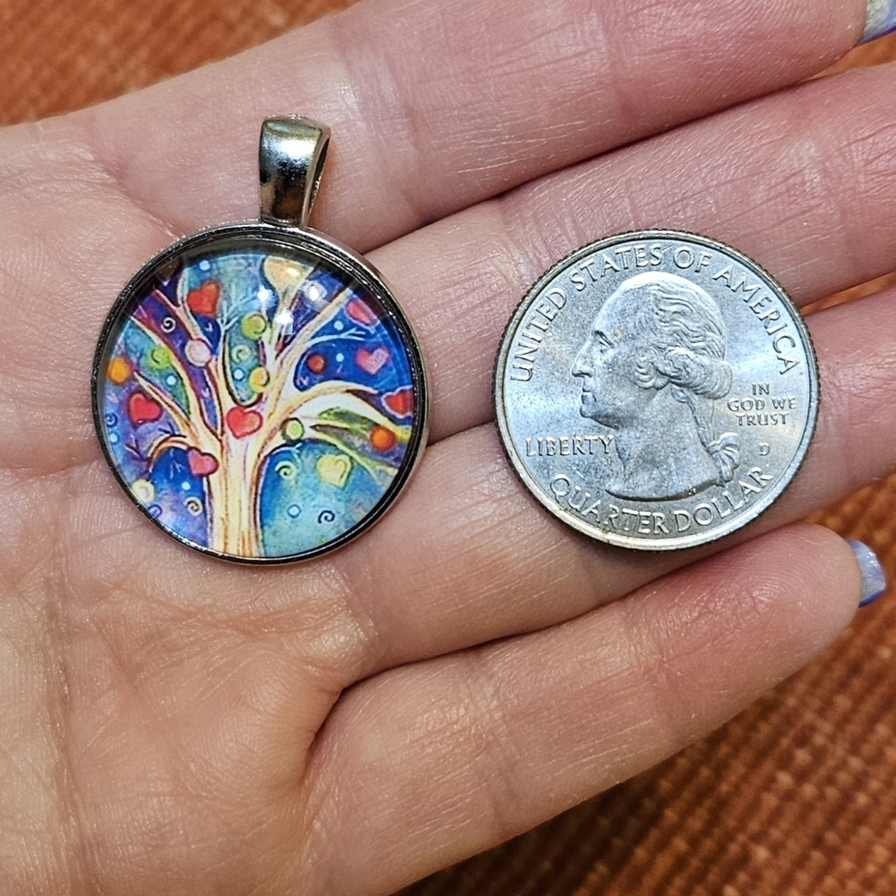 Tree of Life Pendant Necklace Colorful - Picture 5 of 12